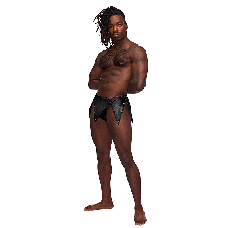 FETISH AMBROSIA VEST SKIRT & THONG SET BLACK S/M