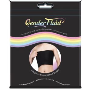 GENDER FLUID CHEST COMPRESSION BINDER BLACK LARGE