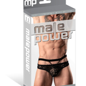LUCIFER CUTOUT THONG BLACK S/M
